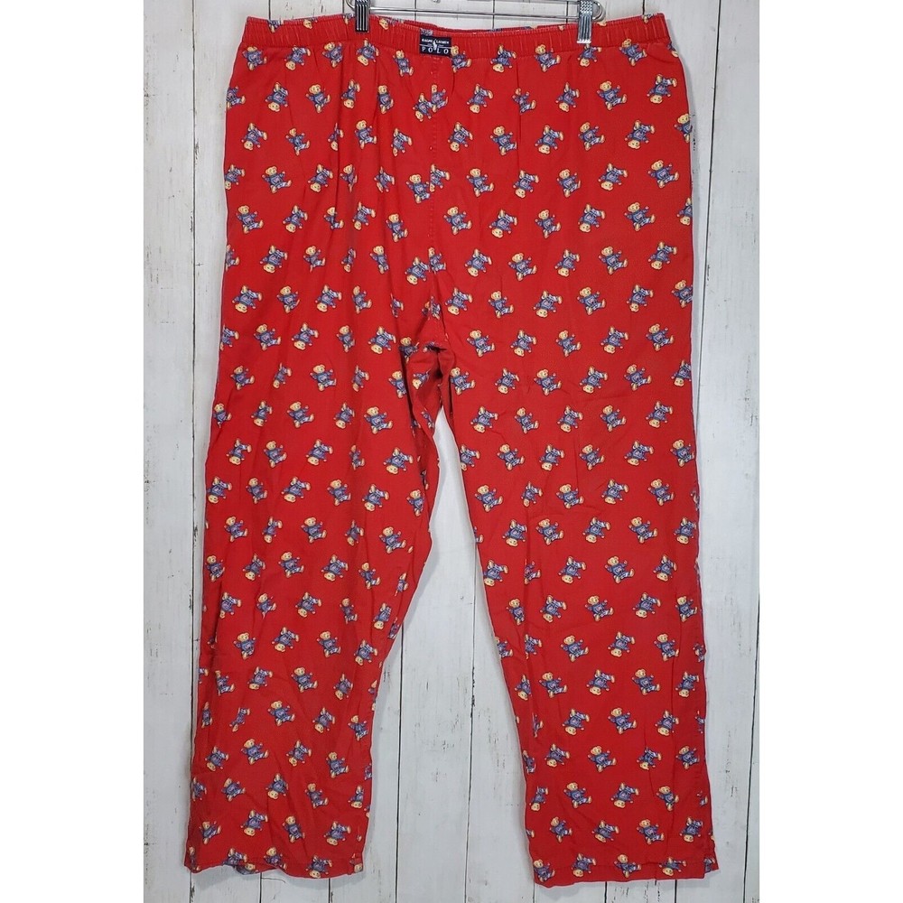 Polo Ralph Lauren Men’s XL Polo Bear PJs Pajama Lounge Pants Red